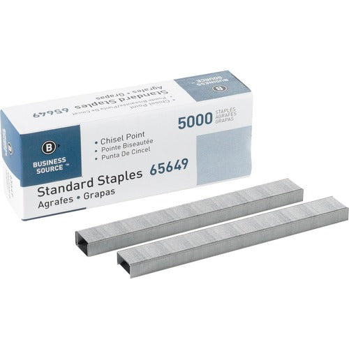 alt: Business Source Chisel Point Standard Staples - Pack of 5000