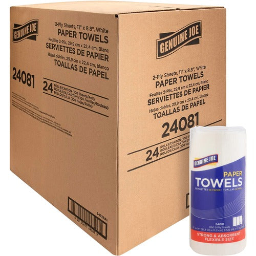 alt: Genuine Joe - Kitchen Roll Flexible Size Towels - Pack of 24